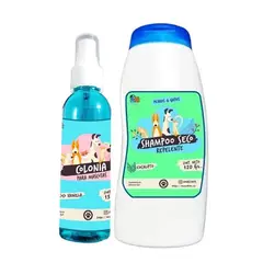 MASCOKITS - Kit Para Perro Shampoo Seco Colonia Coco-Eucalipto