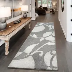 MROTTO - Alfombra de Pasillo Gris Claro 70 x 230 cm Moderna