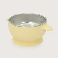 OPALINE - Bowl antideslizante con acero inoxidable amarillo