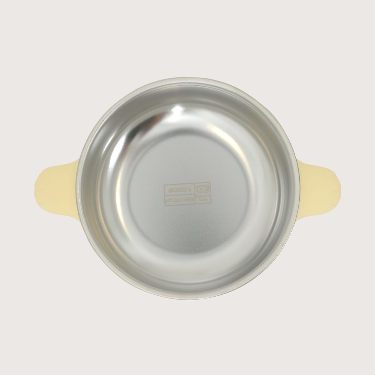 OPALINE - Bowl antideslizante con acero inoxidable amarillo
