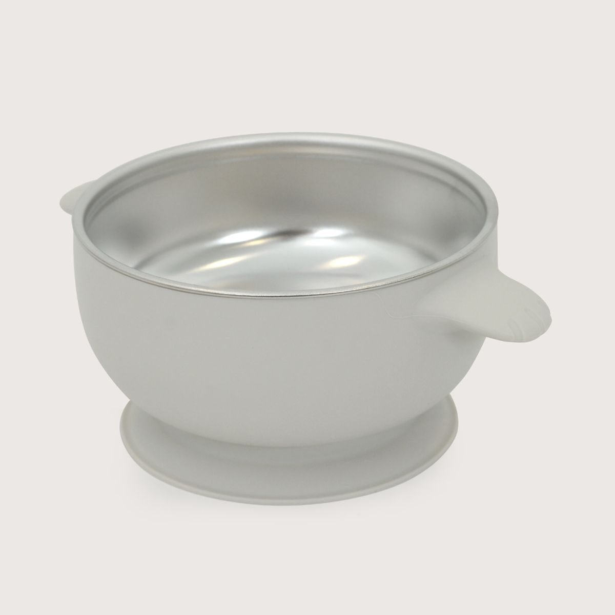 OPALINE - Bowl antideslizante con acero inoxidable gris