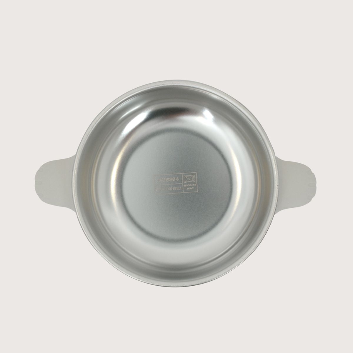 OPALINE - Bowl antideslizante con acero inoxidable gris