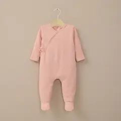 OPALINE - Osito rosado con apertura en la espalda de bebé niña