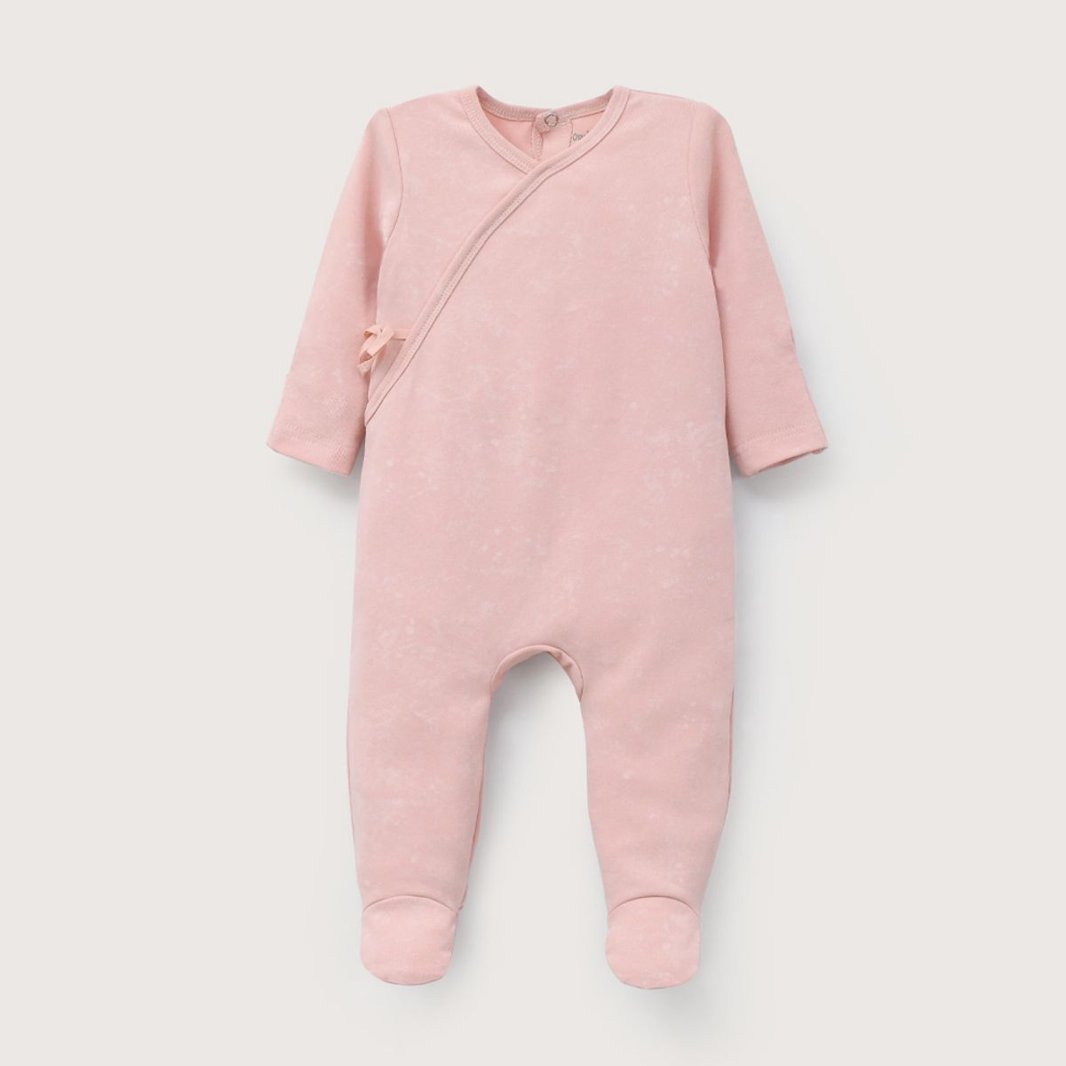 OPALINE - Osito rosado con apertura en la espalda de bebé niña