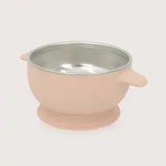 OPALINE - Bowl antideslizante con acero inoxidable rosado