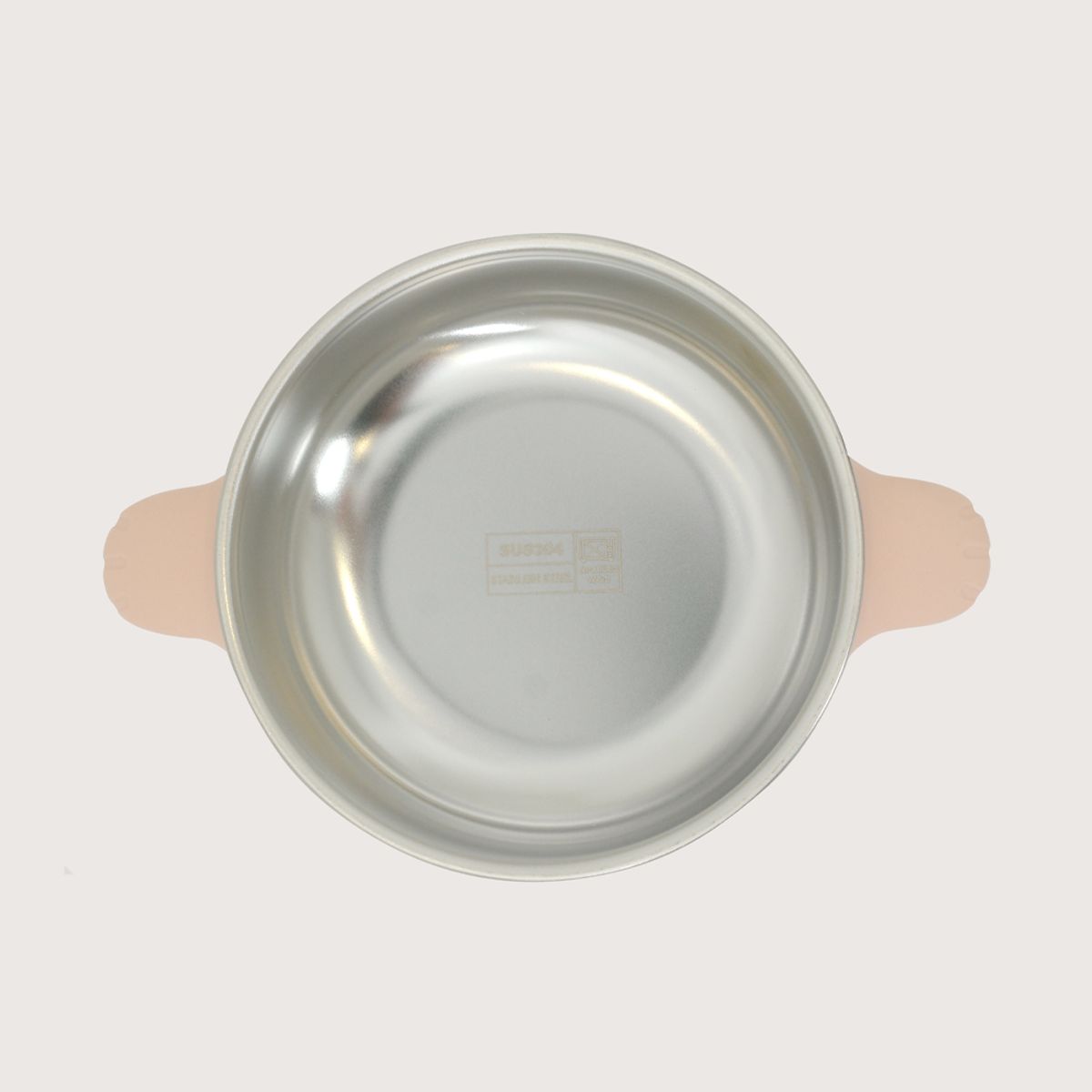OPALINE - Bowl antideslizante con acero inoxidable rosado