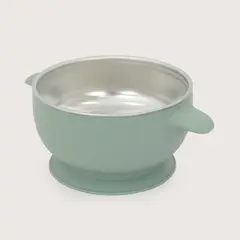 OPALINE - Bowl antideslizante con acero inoxidable verde