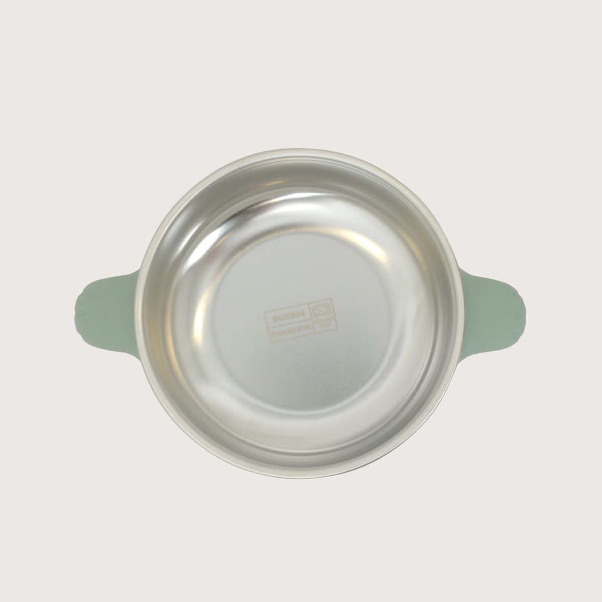 OPALINE - Bowl antideslizante con acero inoxidable verde