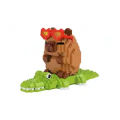 GENERICO - Juguete Mini Bloques Armables Niños Capibara en Cocodrilo Happy 3d 640 Pcs