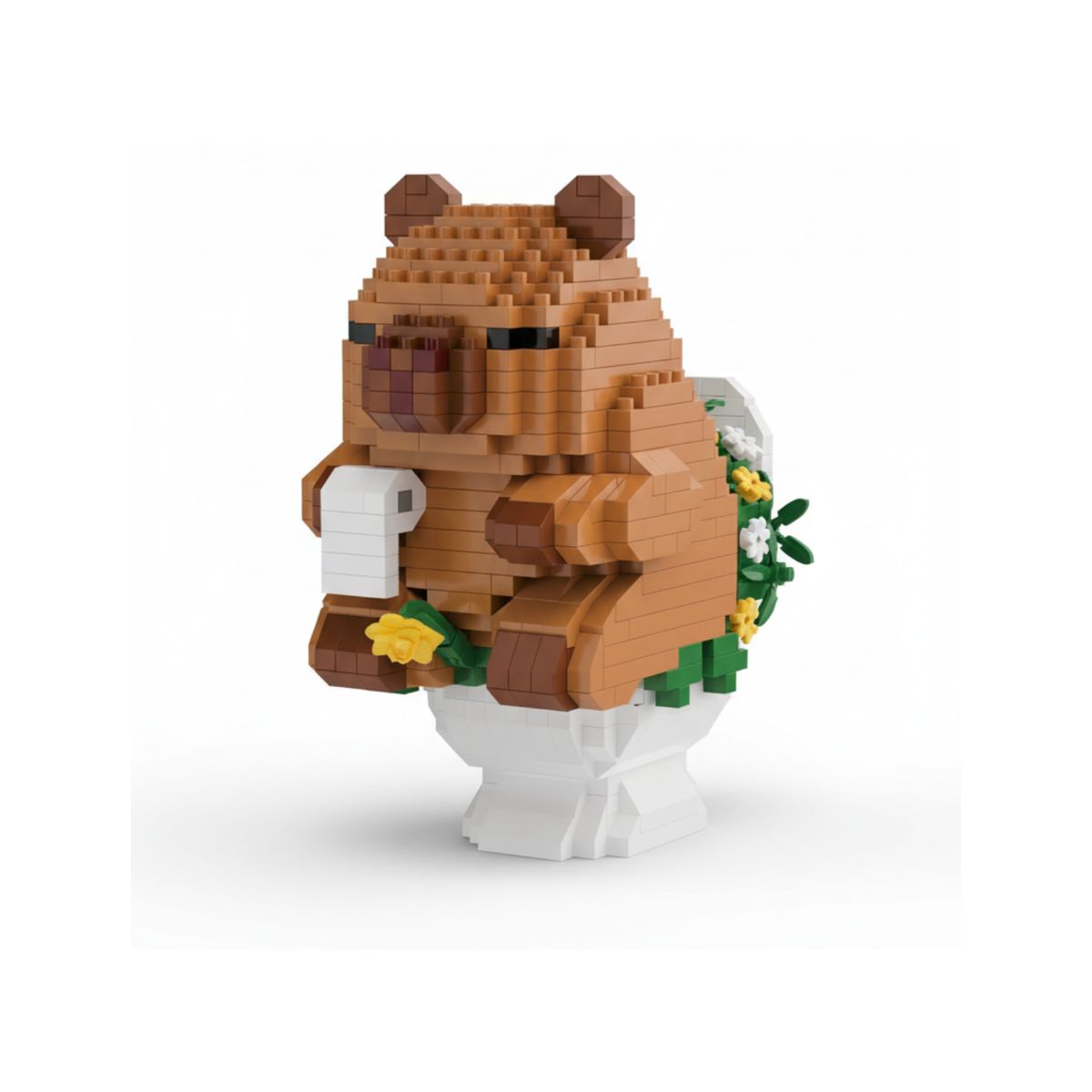 GENERICO - Juguete Mini Bloques Armables Niños Capibara en Trono Happy 3d 610 Pcs