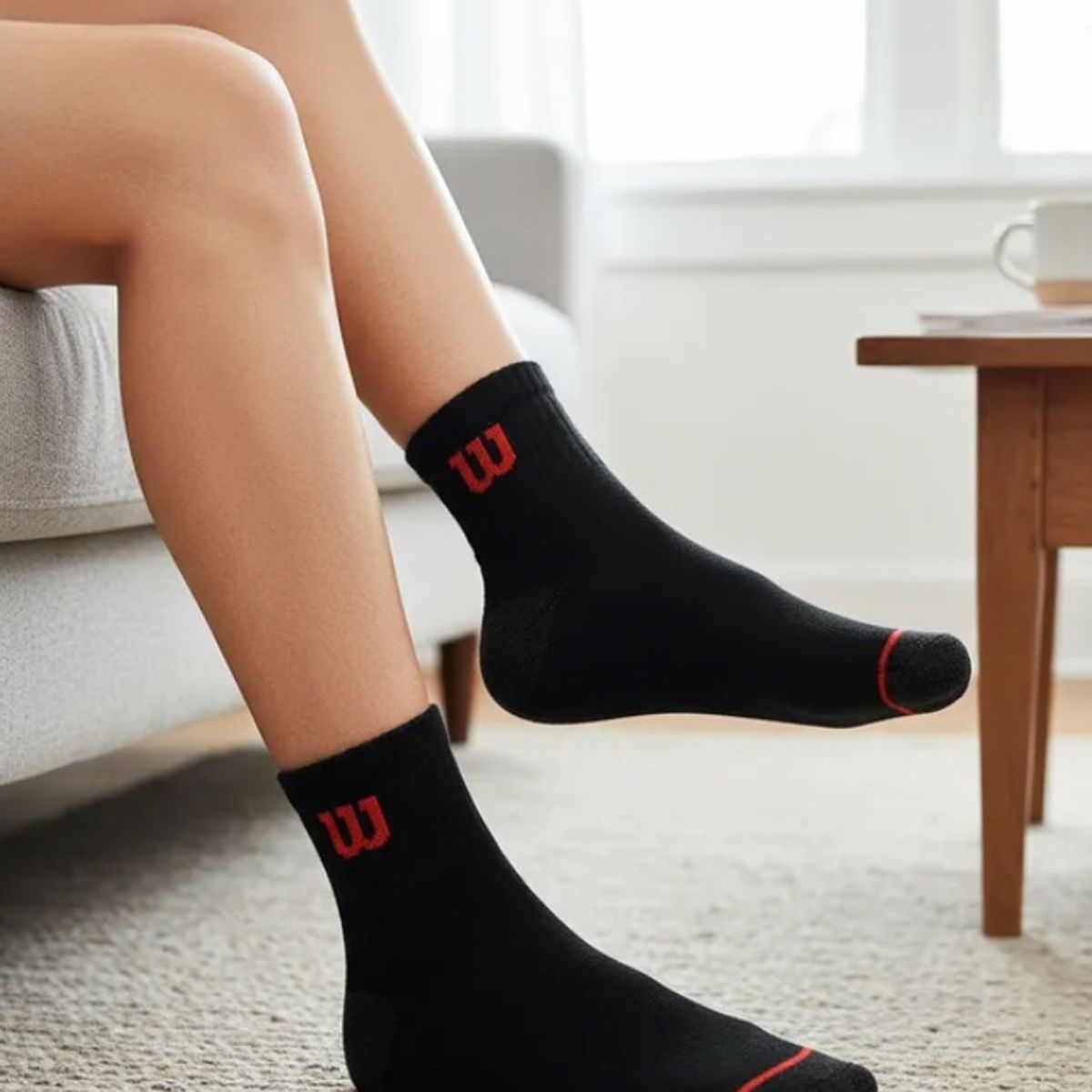 WILSON - Calcetines Wilson 20 Pack Hombre Quarter Reforzados Negro Talla 40 a 44