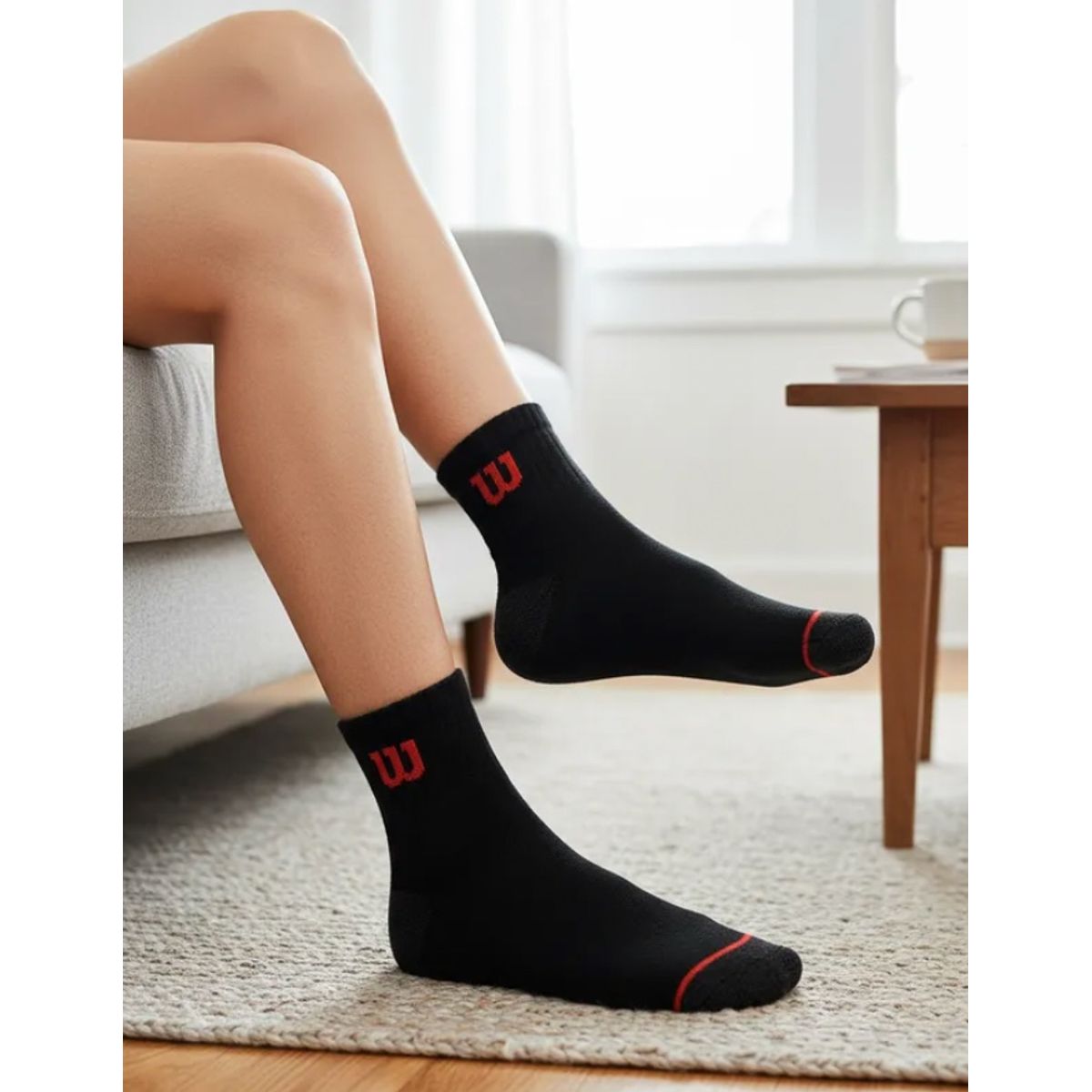 WILSON - Calcetines Wilson 20 Pack Hombre Quarter Reforzados Negro Talla 40 a 44