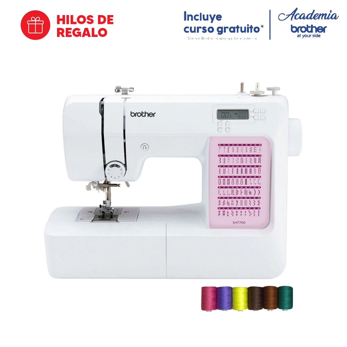 BROTHER - Máquina de Coser SH7700 computarizada + 6 hilos de regalo
