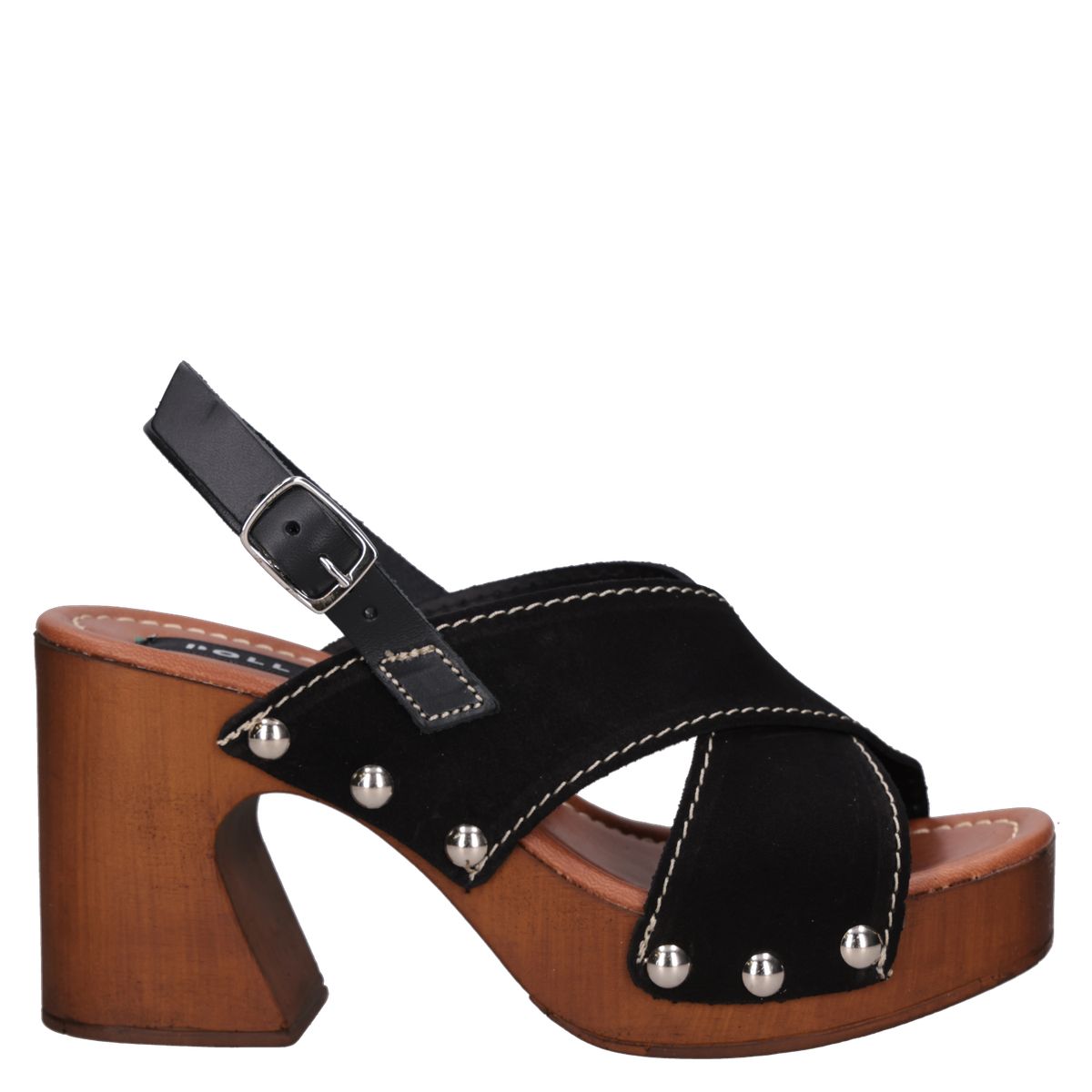 POLLINI - Sandalia Mujer Casual Negro Pollini