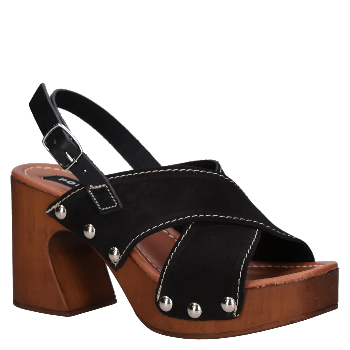 POLLINI - Sandalia Mujer Casual Negro Pollini