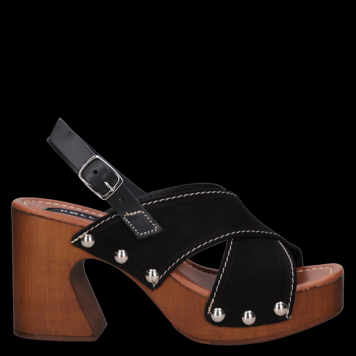POLLINI - Sandalia Mujer Casual Negro Pollini