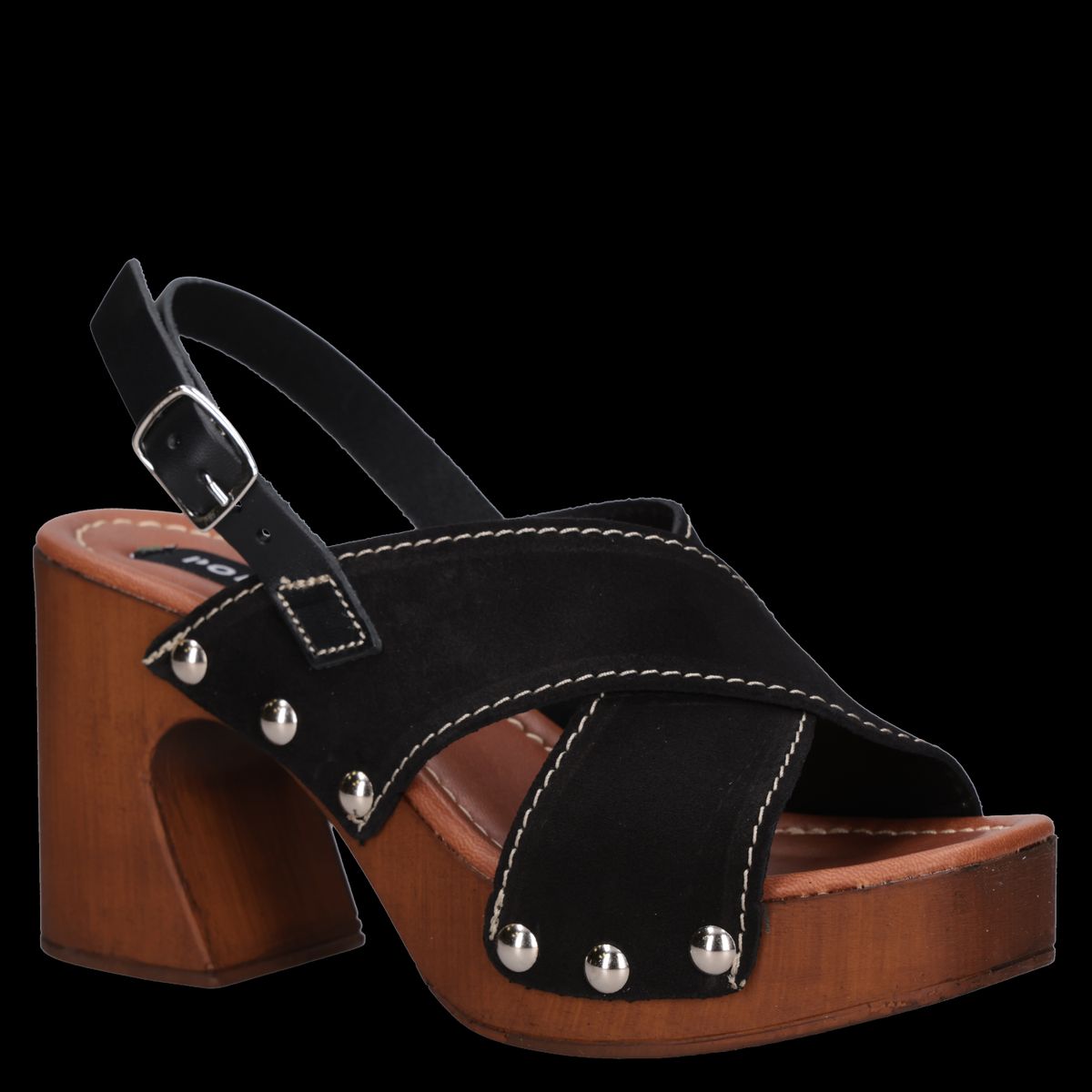 POLLINI - Sandalia Mujer Casual Negro Pollini