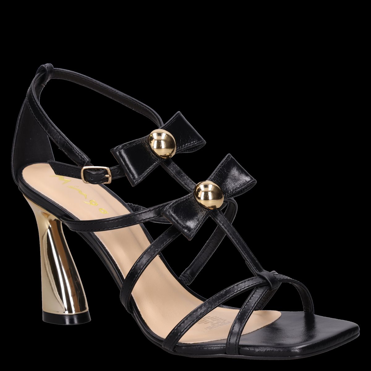 MINGO - Sandalia Mujer Fiesta Negro Mingo