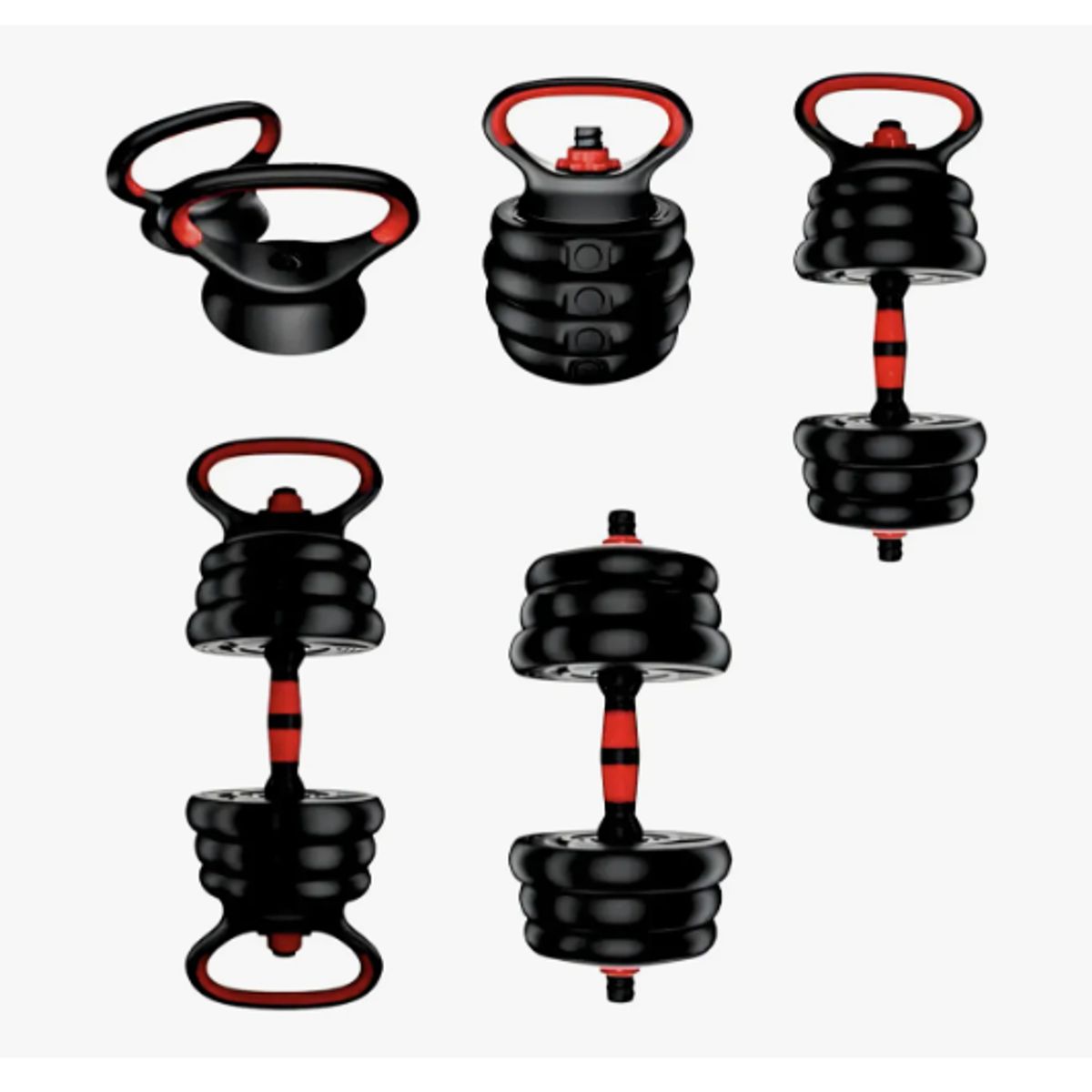 GENERICO - Set Mancuernas Barra Rusa Ajustables 20 Kg 4 En 1
