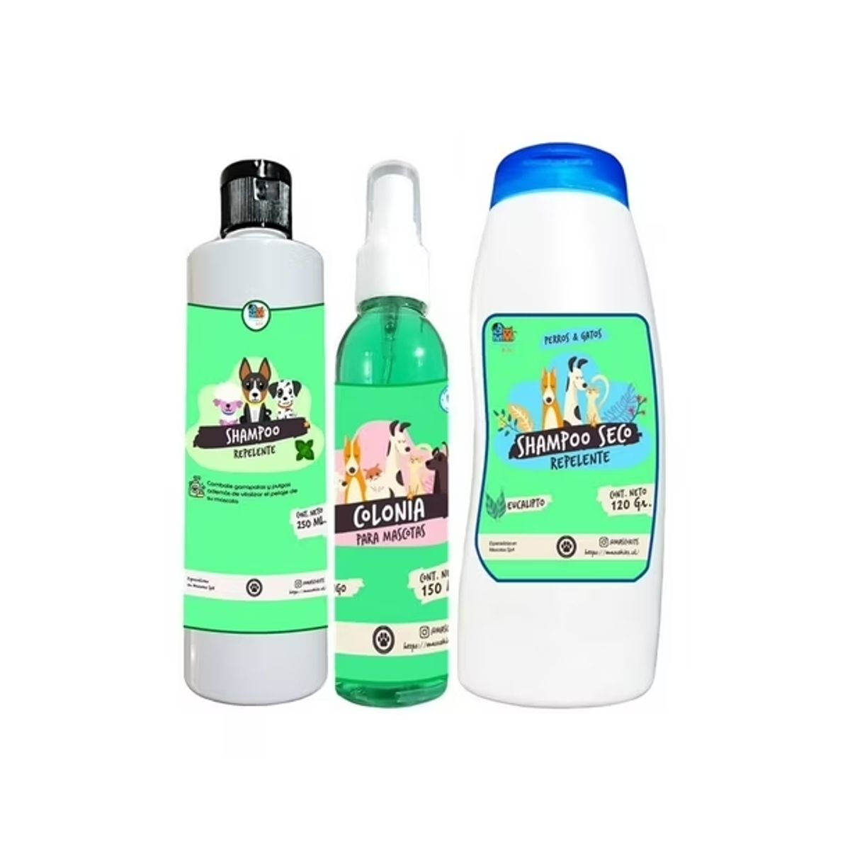 MASCOKITS - Colonia Perro & Perrito Sin Alcohol 150ml + 2 shampoo
