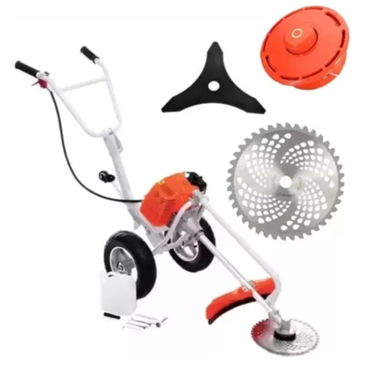 EINHELL - Desmalezadora Orilladora Desbrozadora  52cc 3 En 1 + Ruedas