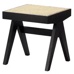 MEYA MUEBLES - Piso de madera y rattan Japandi Negro