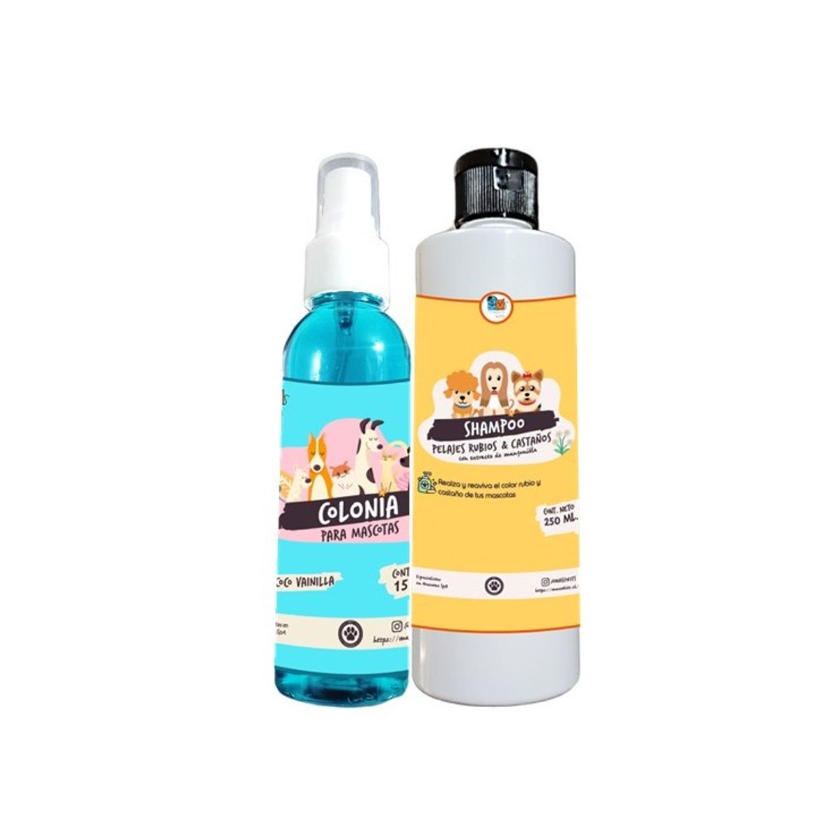 MASCOKITS - Shampoo Rubio + Colonia P Perro & Perrito Sin Alcohol 150ml