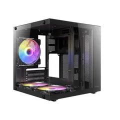 GENERICO - Gabinete - Antec VCX10M RGB BK - SFuente - m-ATX - Negro