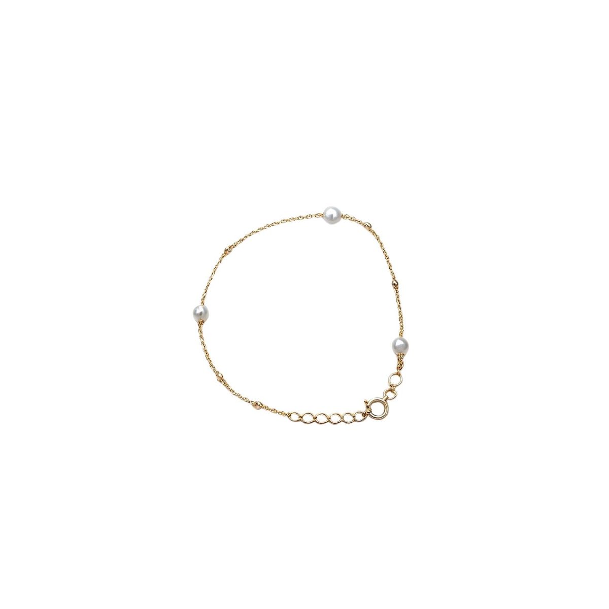 JB JOYAS BARON - Pulsera Oro Amarillo 18kt Rosario Perlas Cultivadas 3,5MM