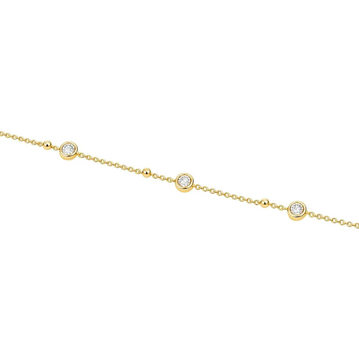 JB JOYAS BARON - Pulsera Oro Amarillo 18kt Circonita-Bolitas