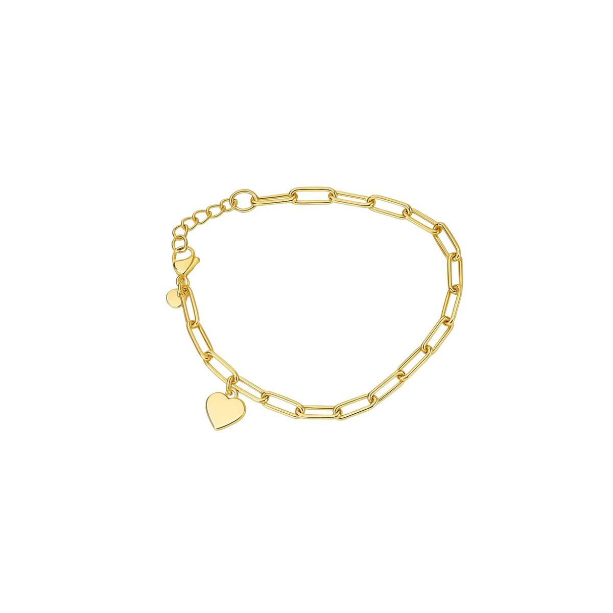 JB JOYAS BARON - Pulsera Oro Amarillo 18kt Eslabon-Corazón