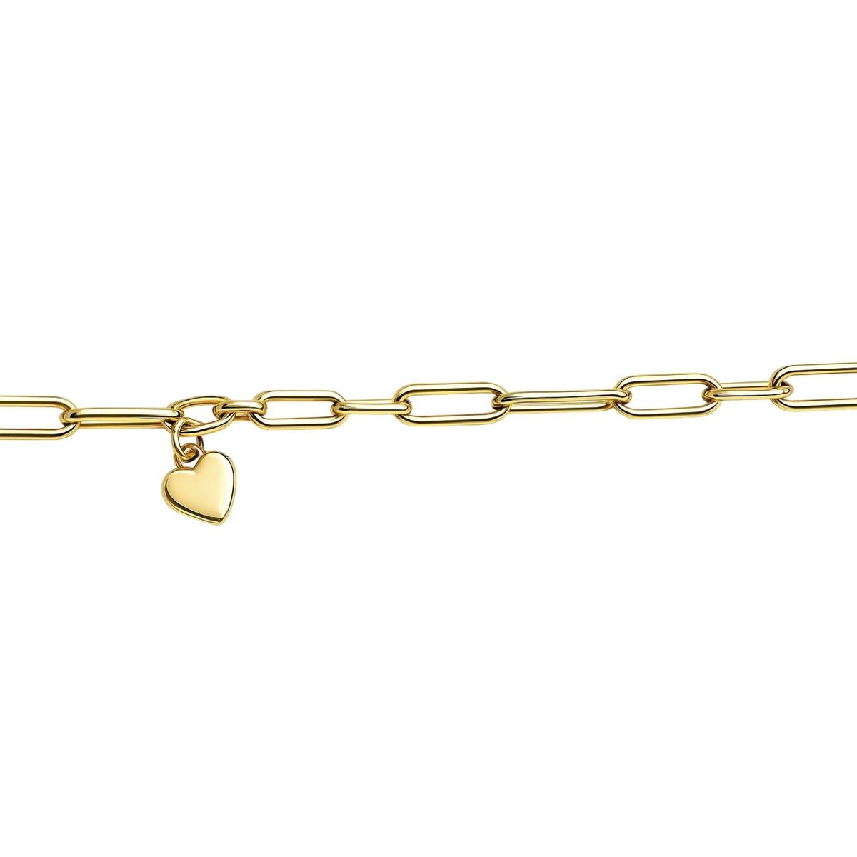 JB JOYAS BARON - Pulsera Oro Amarillo 18kt Eslabon-Corazón