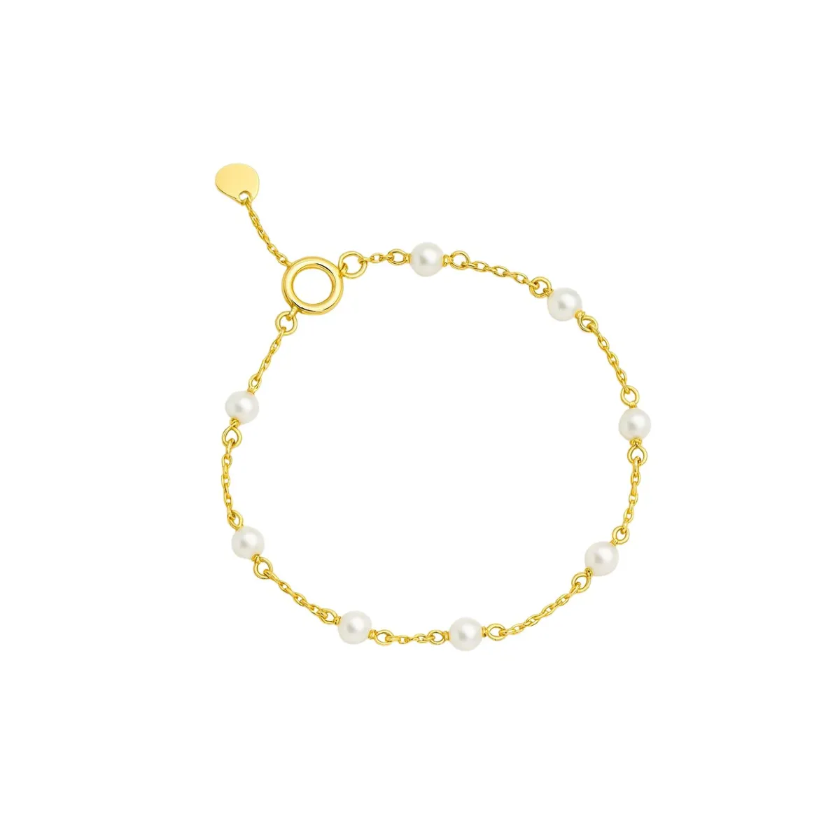JB JOYAS BARON - Pulsera Oro Amarillo 18kt Perlas Cultivadas 3,5MM