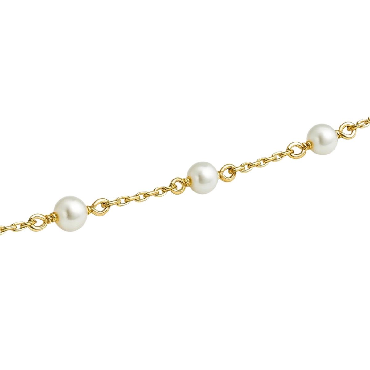 JB JOYAS BARON - Pulsera Oro Amarillo 18kt Perlas Cultivadas 3,5MM