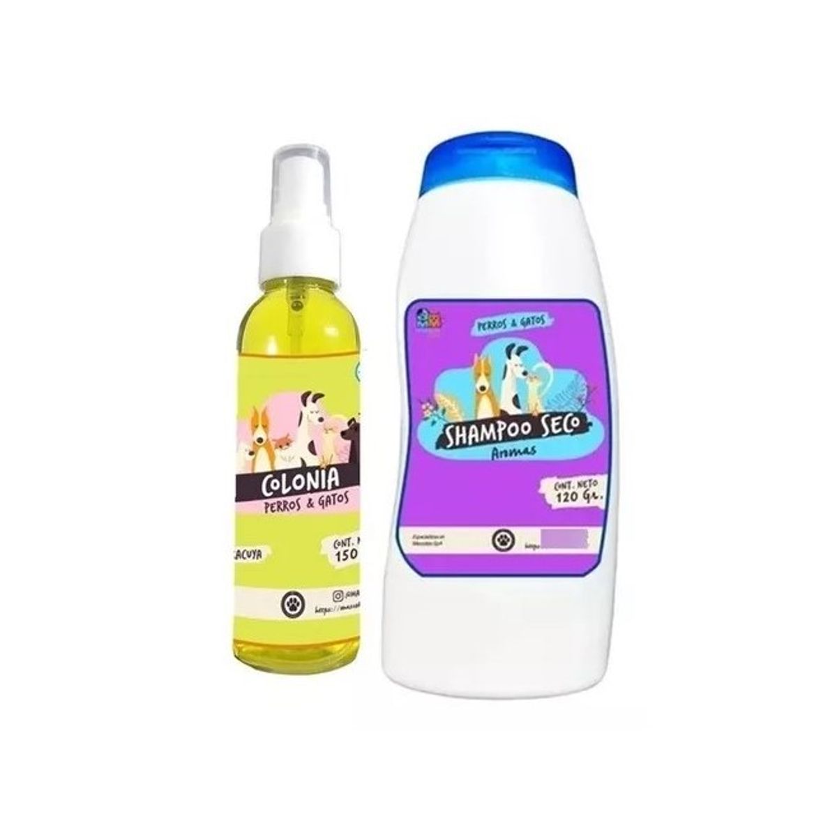 MASCOKITS - Kit Para Gato Shampoo Seco Colonia Maracuya-Fruitilicious