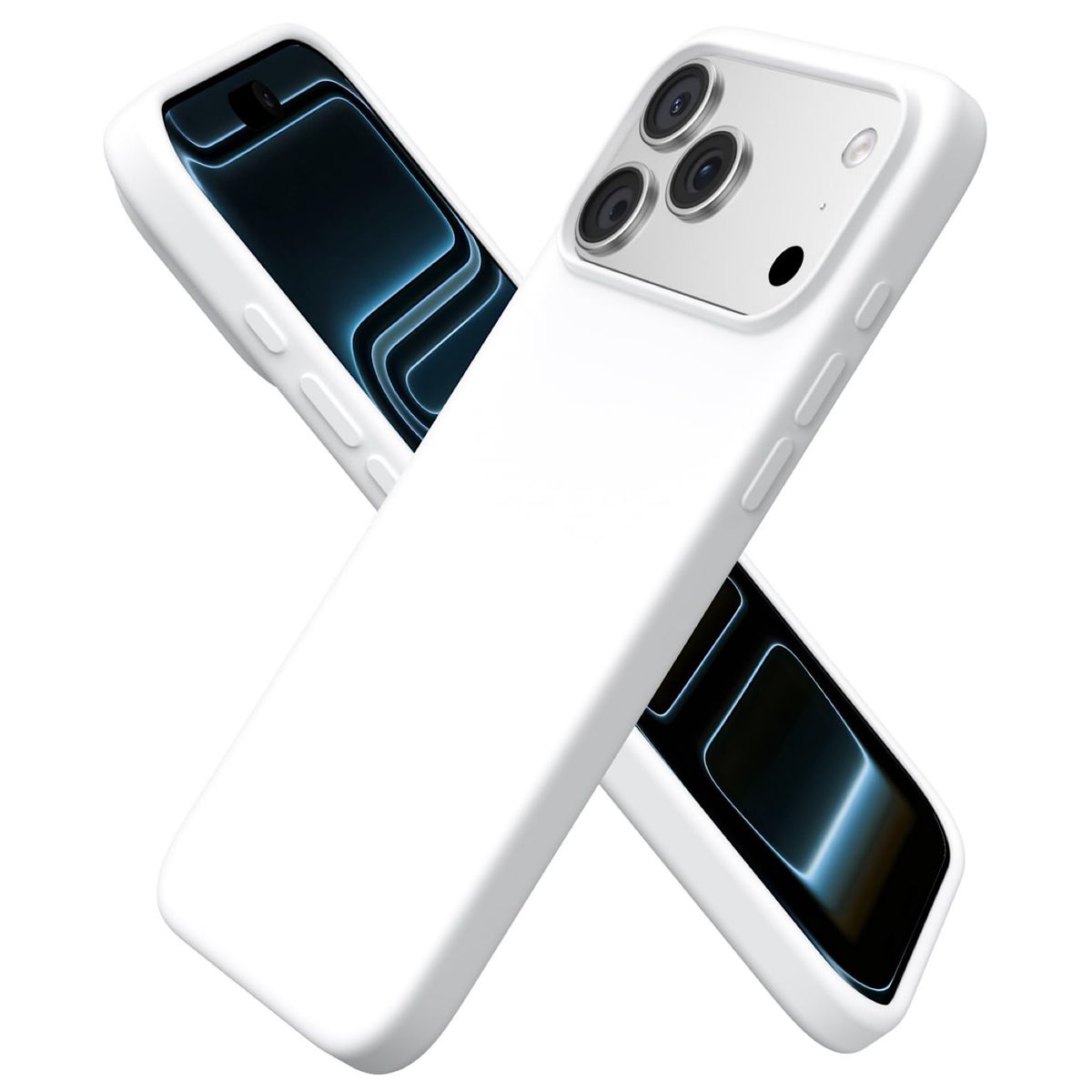 GENERICO - Funda De Silicona Soft Para iPhone 17 Pro Max - Blanco