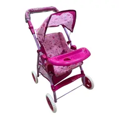 GENERICO - COCHE DE MUÑECA PLEGABLE GRANDE XL 80 CMS DOLL STROLLER CARAMELO