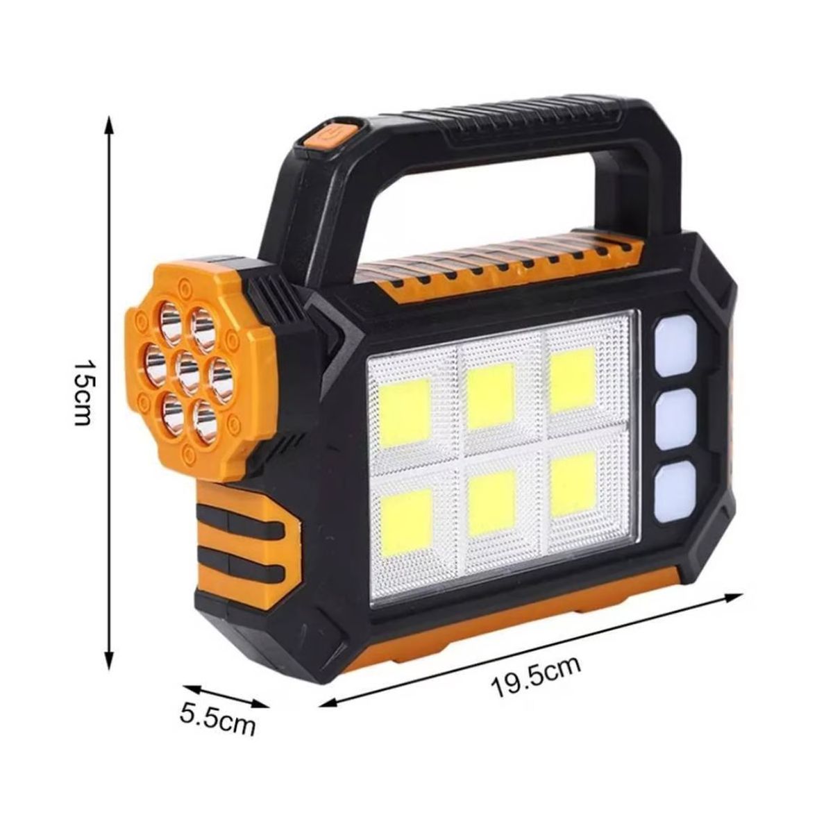 IRM - Linterna LED Solar Portátil para Camping con Power Bank Alta Potencia