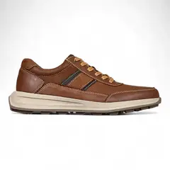 CARBIN - Zapatillas Hombre Cuero Premium Casual Elegante Marrón Confort