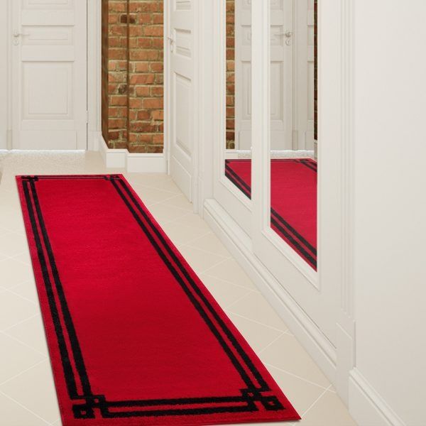 Alfombra de Pasillo Rojo 70 x 230 cm Moderna