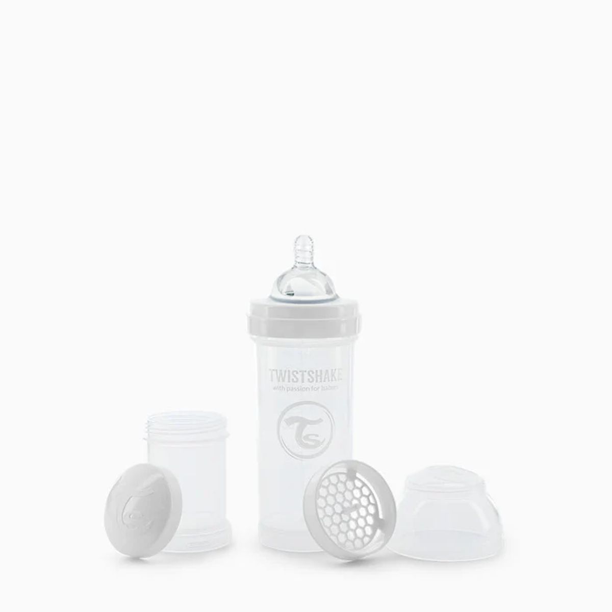 TWISTSHAKE - Mamadera Twistshake Anti-Cólico 260ml Blanco