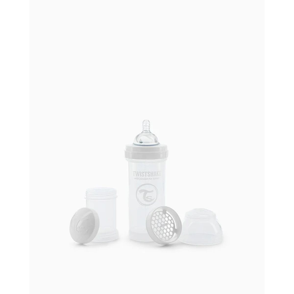 TWISTSHAKE - Mamadera Twistshake Anti-Cólico 260ml Blanco
