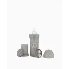 TWISTSHAKE - Mamadera Anti-Cólico 260ml Gris Pastel