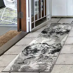 MROTTO - Alfombra de Pasillo Gris 70 x 230 cm Moderna