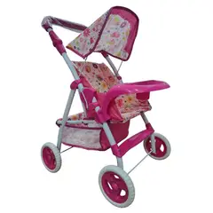 GENERICO - COCHE DE MUÑECA PLEGABLE GRANDE XL 80 CMS DOLL GIRASOLES