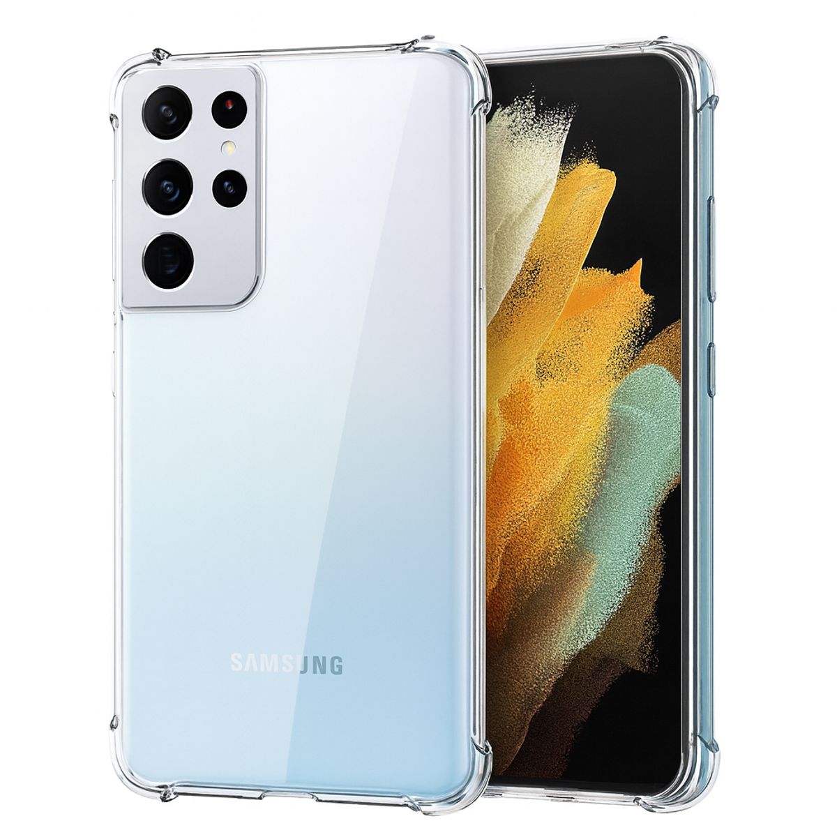 GENERICO - CARCASA TRANSPARENTE ANTIGOLPE REFORZADA PARA SAMSUNG S22 ULTRA