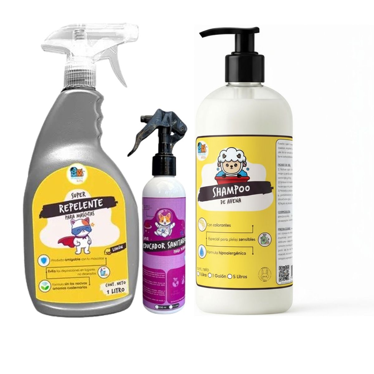 GENERICO - Kit P Perro Repelente  Educador Sanitario  Shampoo Avena