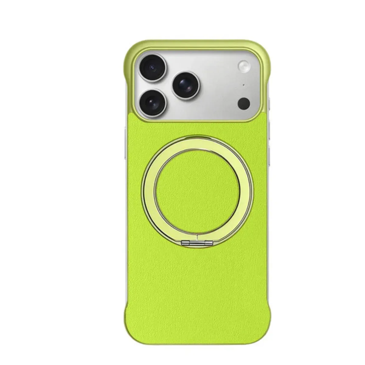 GENERICO - Carcasa para iphone 17 de Cuero Con soporte Magsafe - Verde