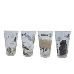 GLASSO - JUEGO 4 VASOS CHILE COLLECTION 475 ML MOAI
