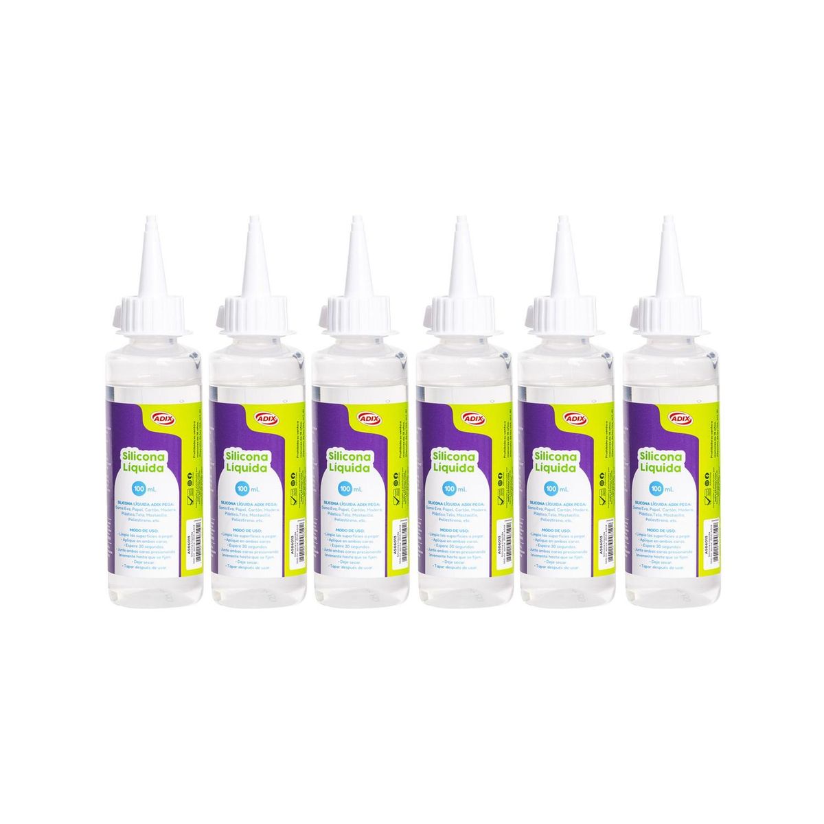 ADIX - Silicona Liquida 100ml 6 Unid Adix